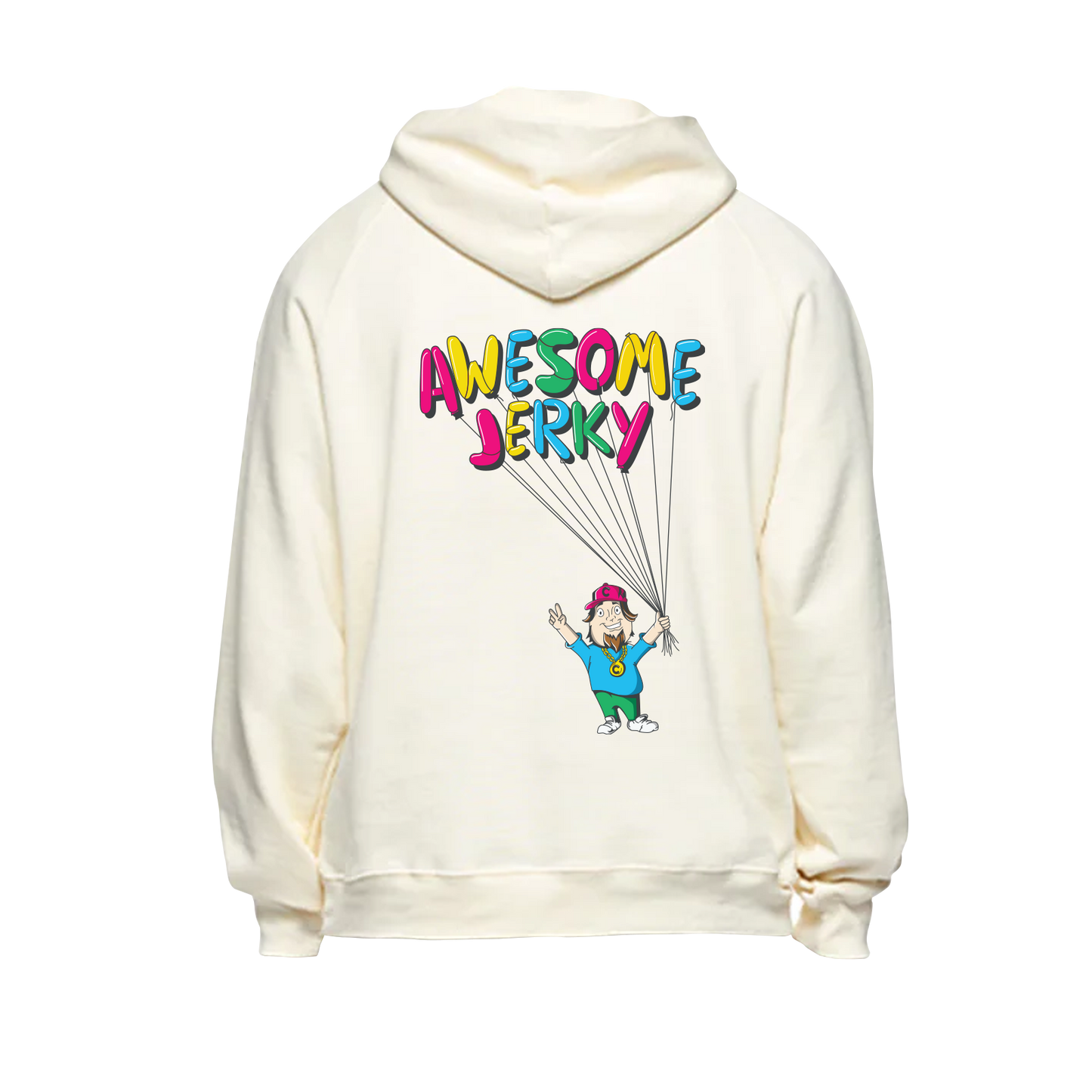 Chumlee's Awesome Jerky Long Sleeve Hoodie, Off-White