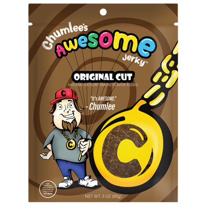 Chumlee's Awesome Beef Jerky, Original Cut, 3 oz Bag