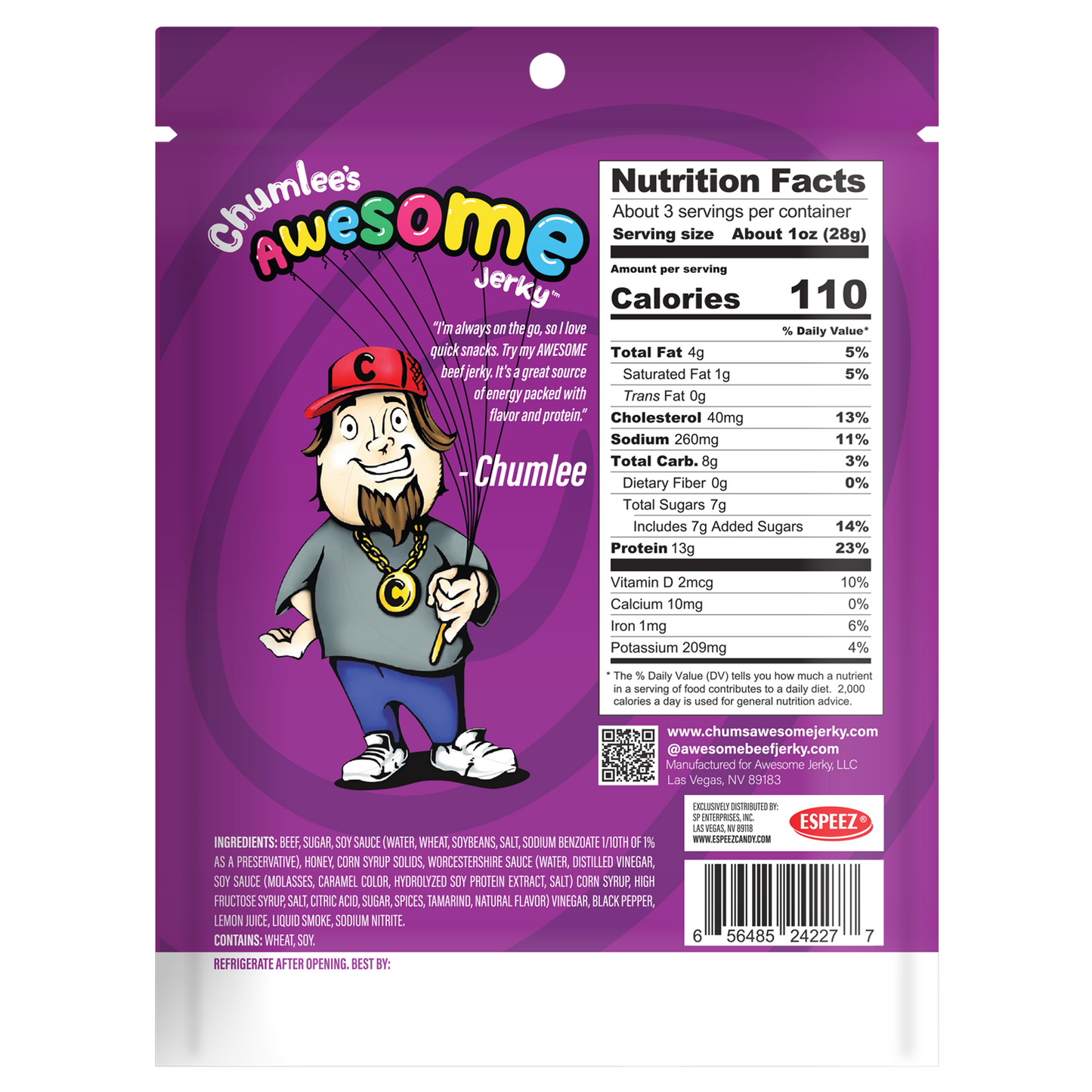 Chumlee's Awesome Beef Jerky, Variety 4-Pack